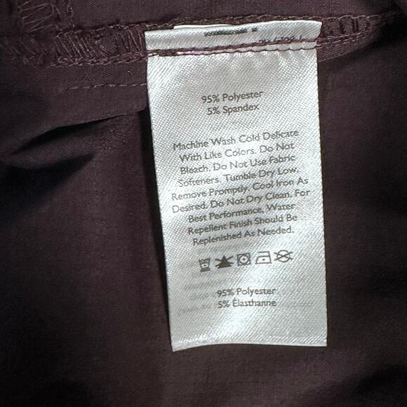 Eddie Bauer Voyager Chino Pull On Pants Womens Medium Purple Hiking Outdoor - Picture 8 of 11